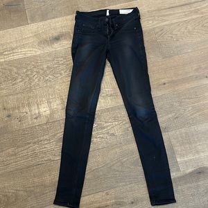 Rag and bone black skinny legging jeans size 25